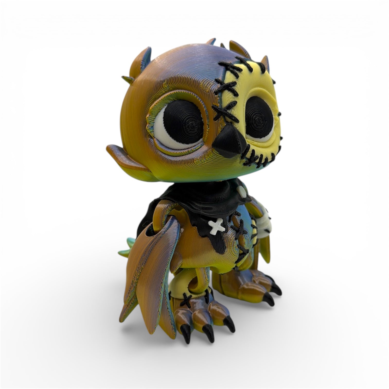 Crowly the Patchwork Owl – 5" Collectible Desk Decor Figurine