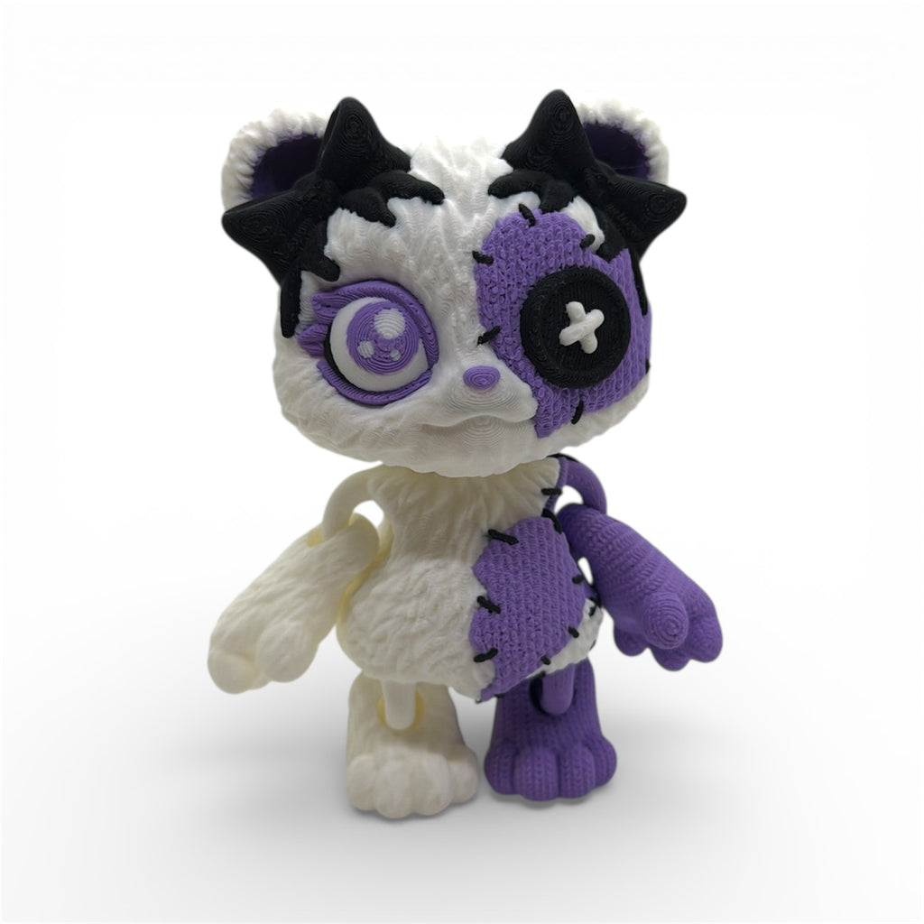 Patchwork Bear Stitched Creepy Cutie – Adorable Desk Pet