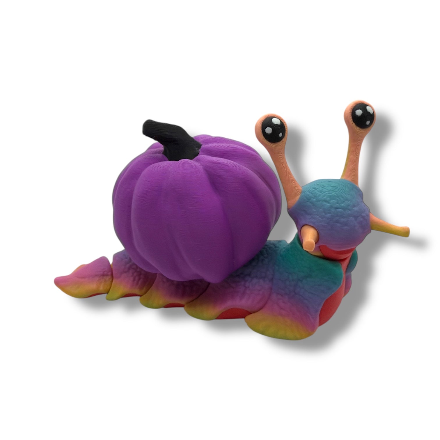 7" Cute Snail Desk Companion with Swappable Shells – Articulated Desk Pet Figure