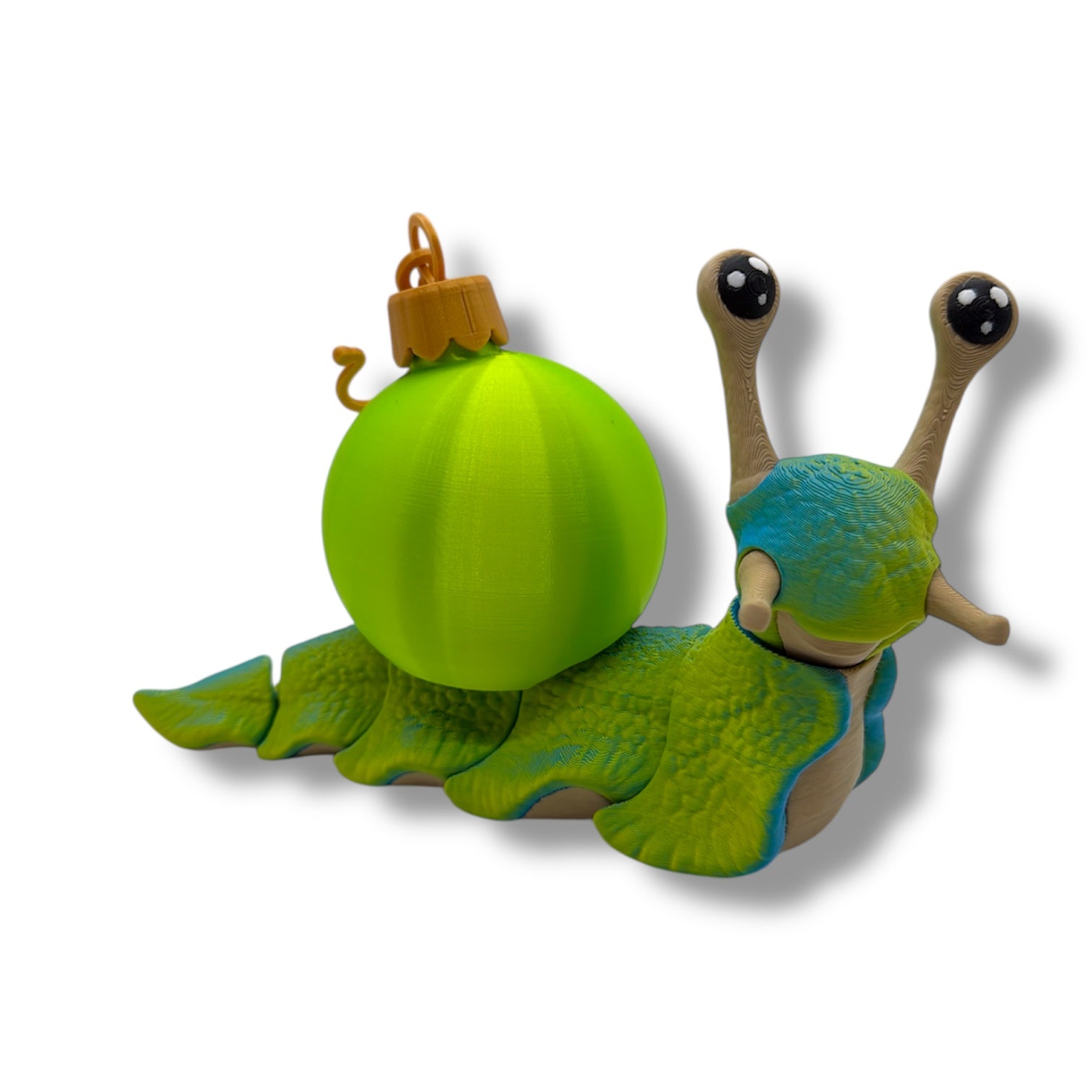 7" Cute Snail Desk Companion with Swappable Shells – Articulated Desk Pet Figure