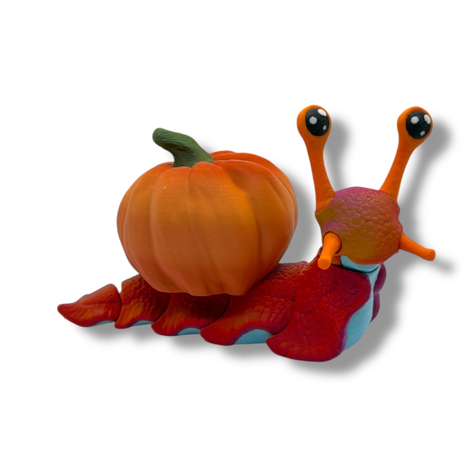 7" Cute Snail Desk Companion with Swappable Shells – Articulated Desk Pet Figure