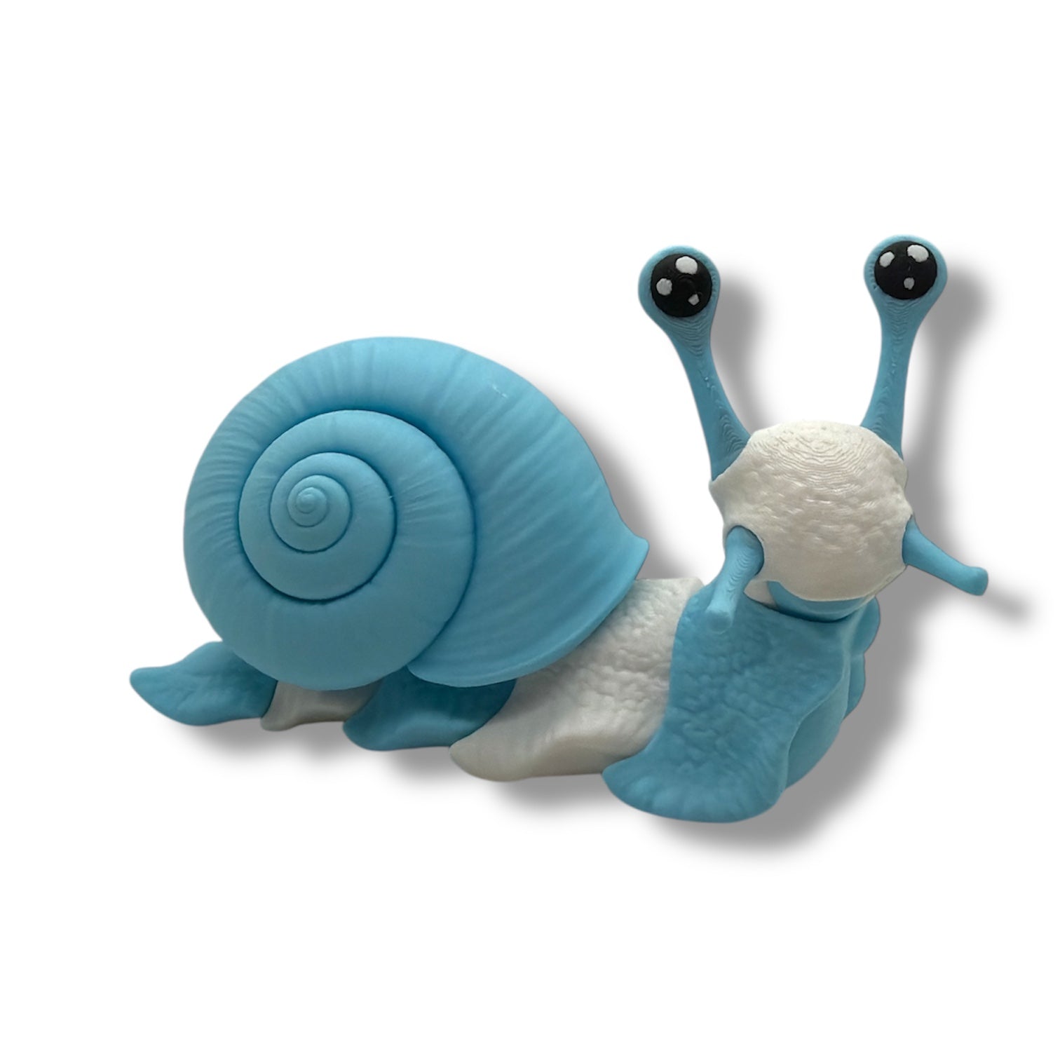 7" Cute Snail Desk Companion with Swappable Shells – Articulated Desk Pet Figure