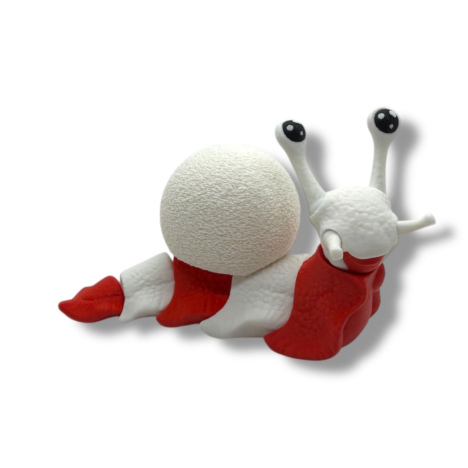 7" Cute Snail Desk Companion with Swappable Shells – Articulated Desk Pet Figure