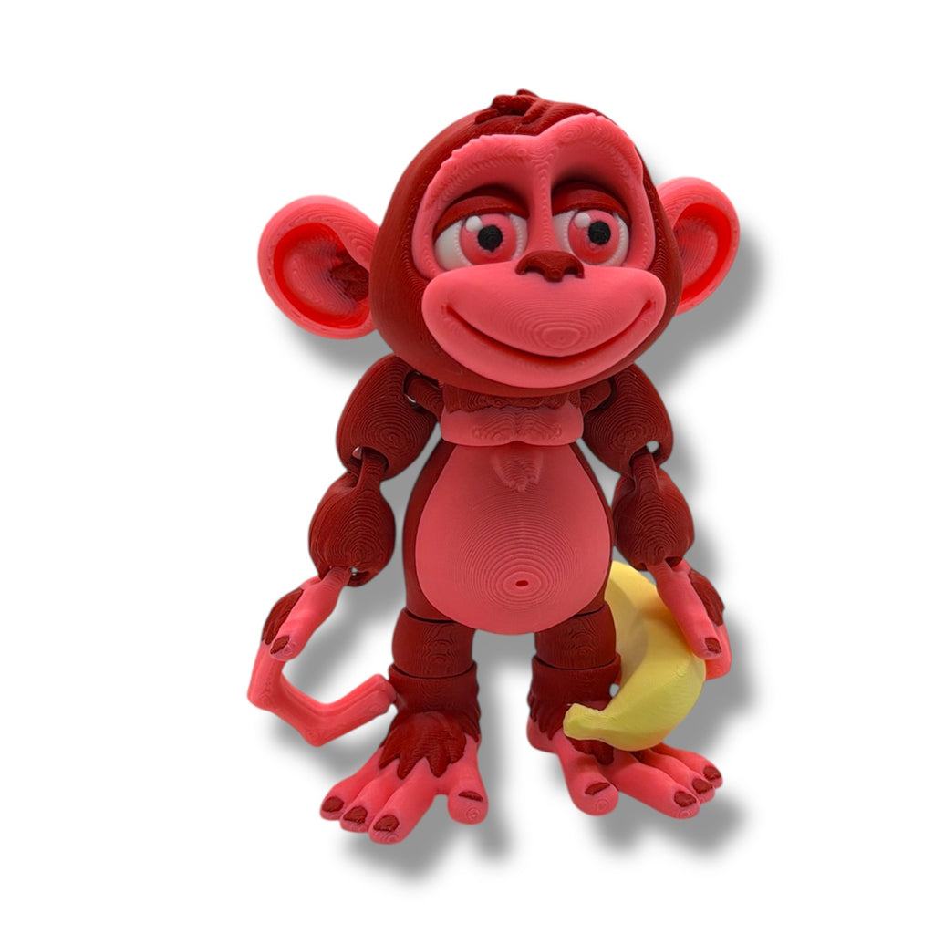 Playful Articulated Monkey – 5.5" Desk Pet Decor with Optional Tree