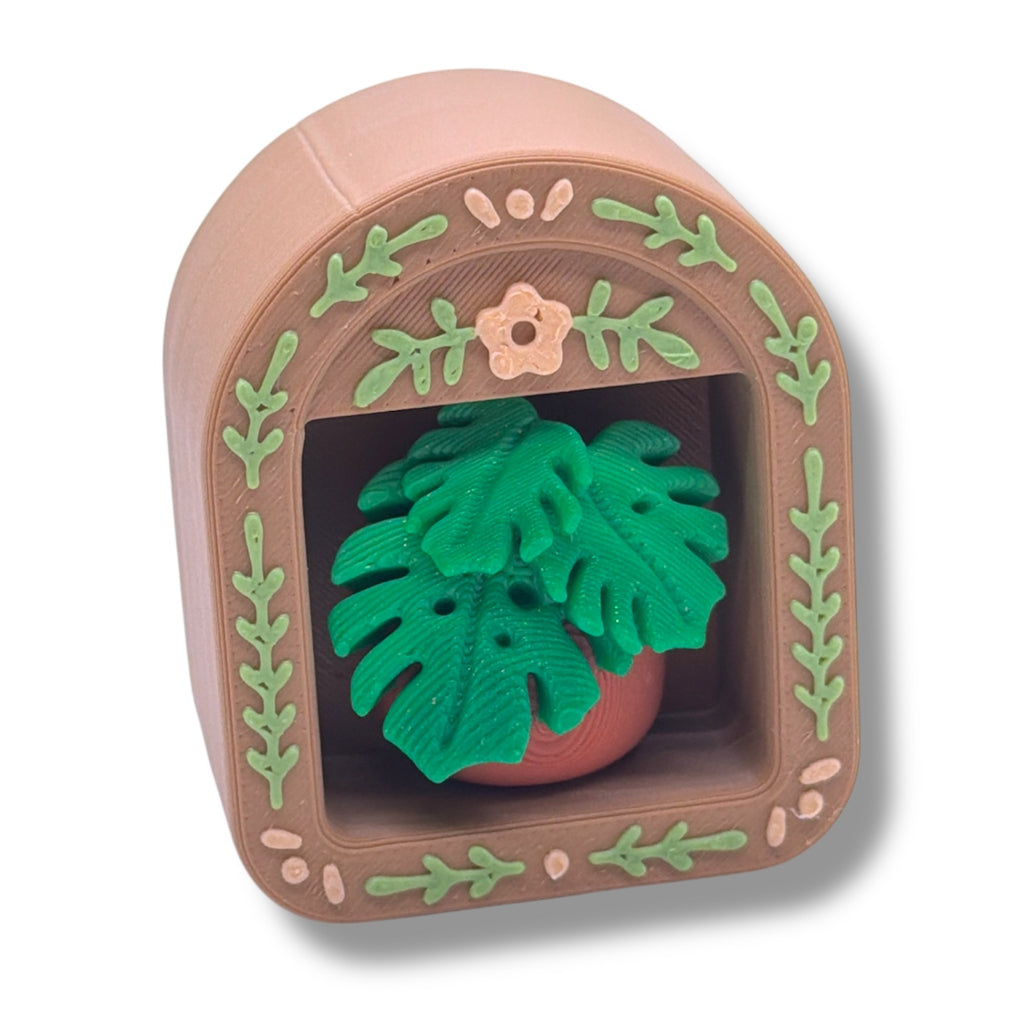 Mini Book Nook Fidget Clicker – 1 Shelf Bookshelf fidgets and Desk top Decor