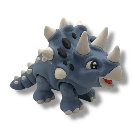 6-Inch Articulated Triceratops – Dinosaur Desk Pet – main product view