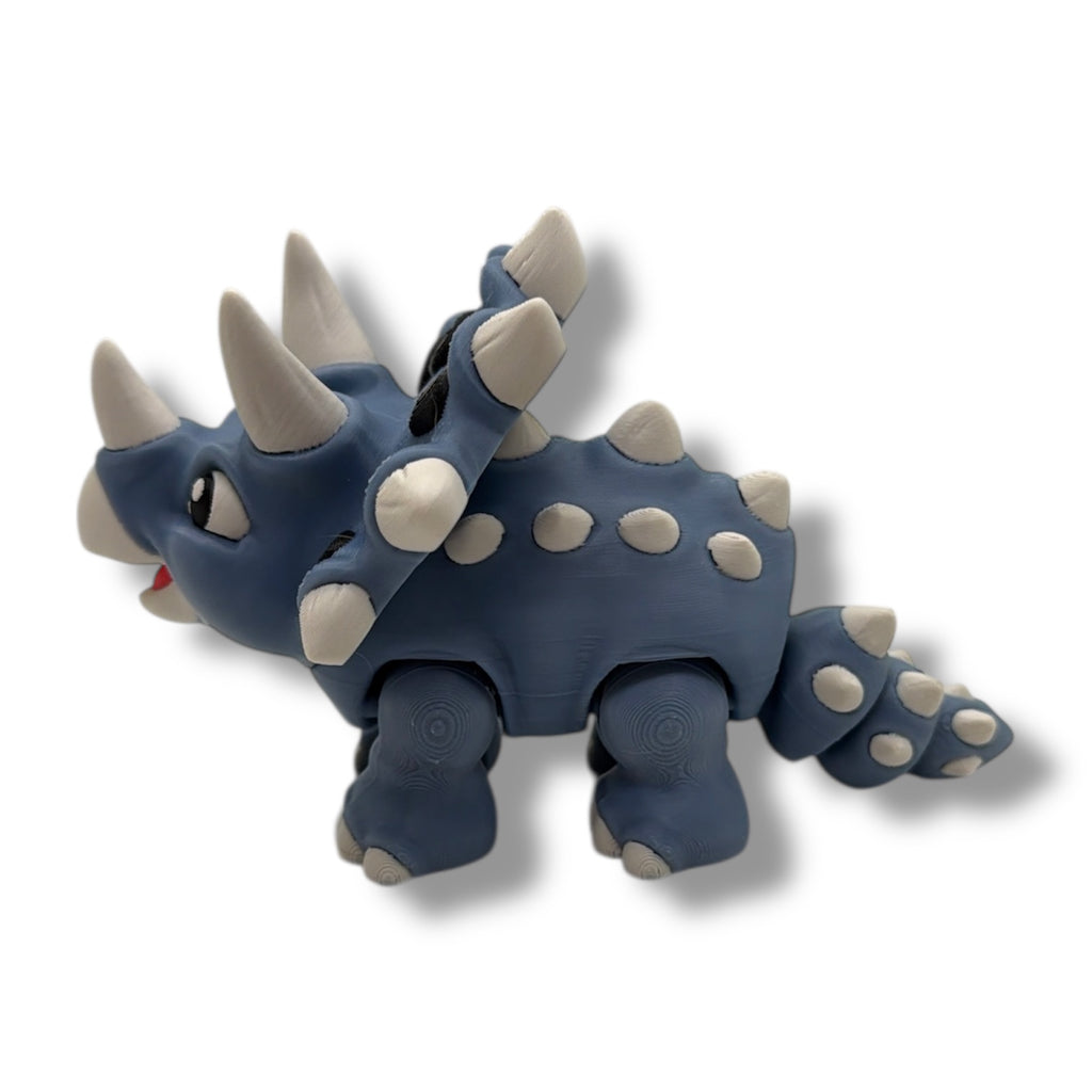 Amazing 6" Triceratops Dinosaur - 3d Printed Articulated Figurine Decor Gift