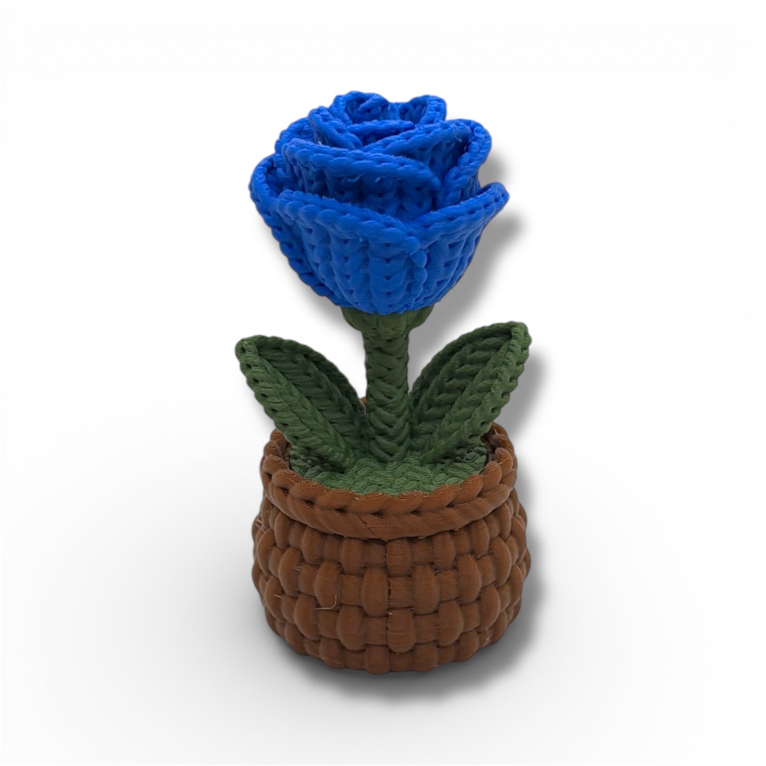 Knitted Rose Flowers – Botanical Desk Top Decor