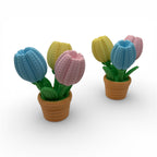 Knitted Tulip Flowers – Floral Desk Top Decor