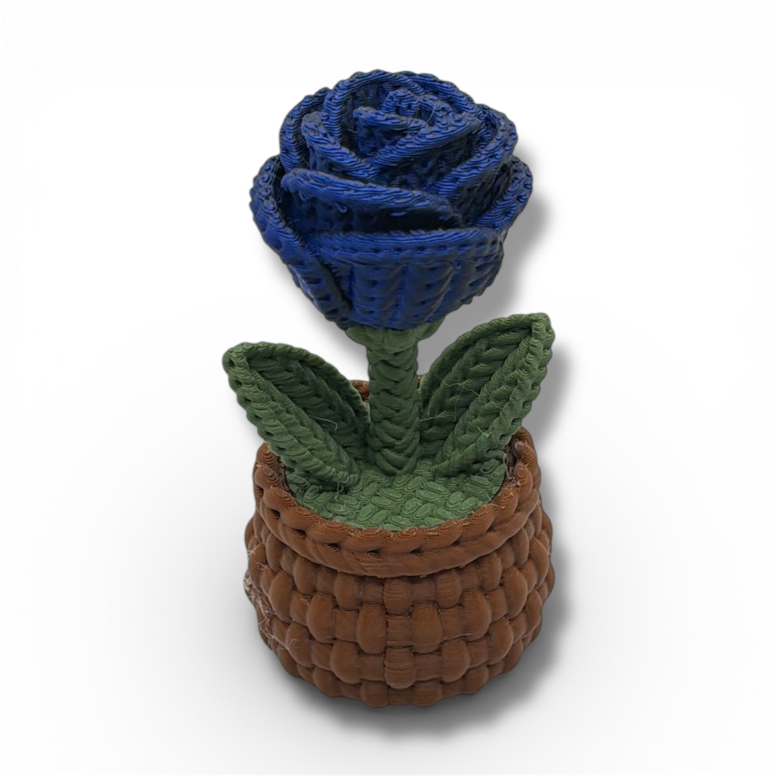 Knitted Rose Flowers – Botanical Desk Top Decor