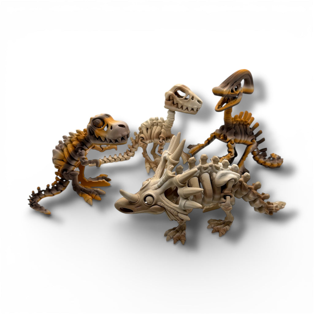 7" Sabretooth Tiger Skeleton - Articulated Desktop Decor Figurine