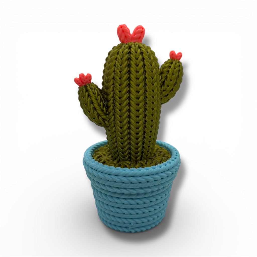 Knitted Cactus Desktop Decor – Decorative Desk & Shelf Accent