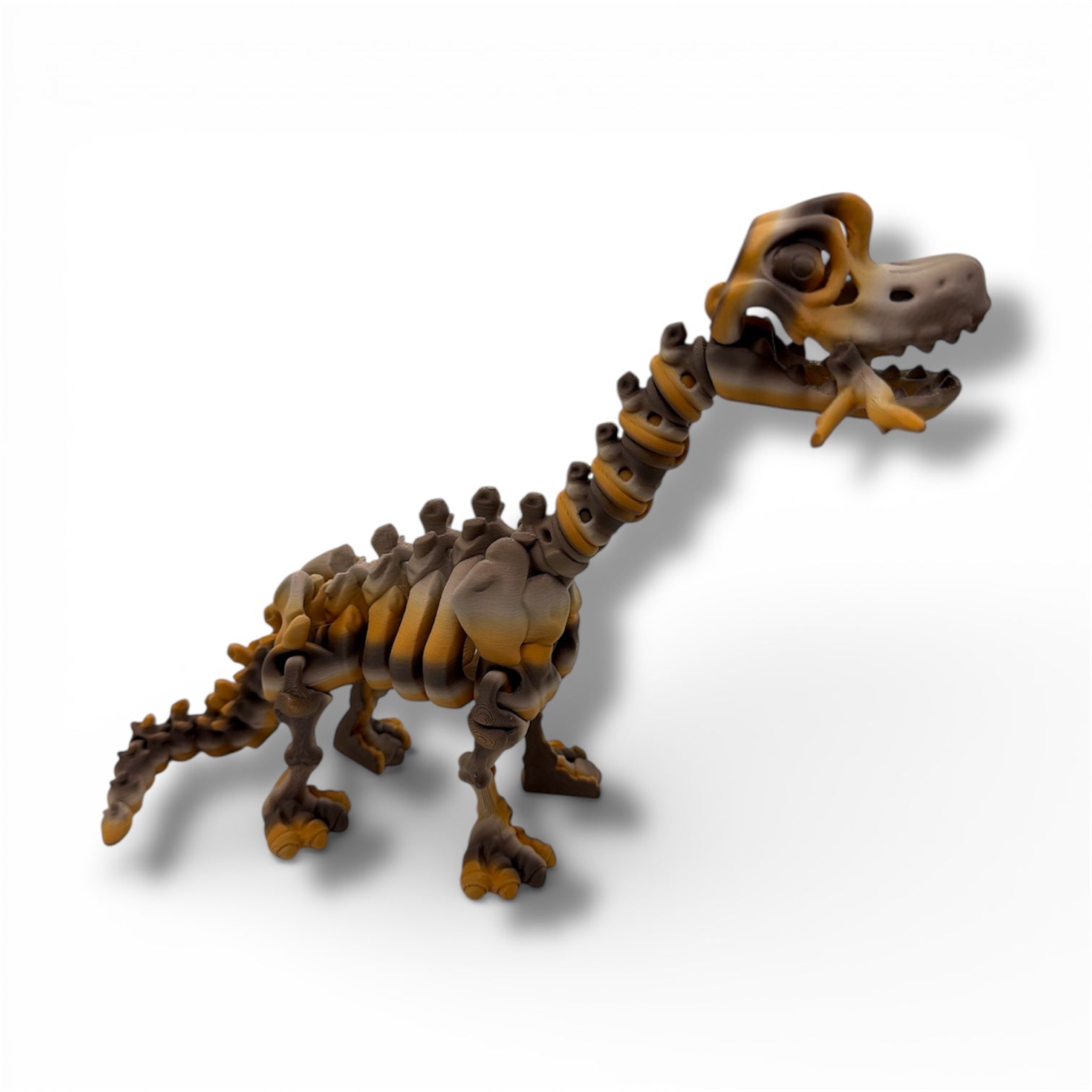 11" Brachiosaurus Dinosaur Skeleton- 3d Printed Articulated Figurine Decor Gift