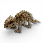 8" Ankylosaurus Dinosaur Skeleton- 3d Printed Articulated Figurine Decor Gift
