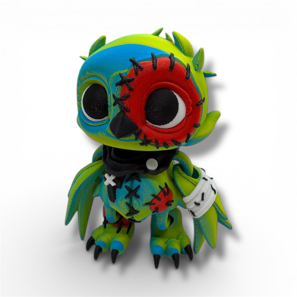 Crowly the Patchwork Owl – 5" Collectible Desk Decor Figurine