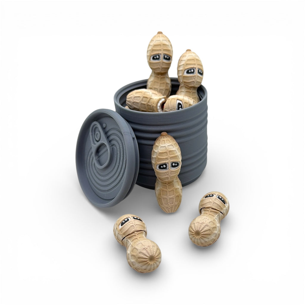 Peanut Pals – 5 Pack Nutty Buddy Set - Articulated Desk Decor