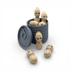 Peanut Pals – 5 Pack Nutty Buddy Set - Articulated Desk Decor