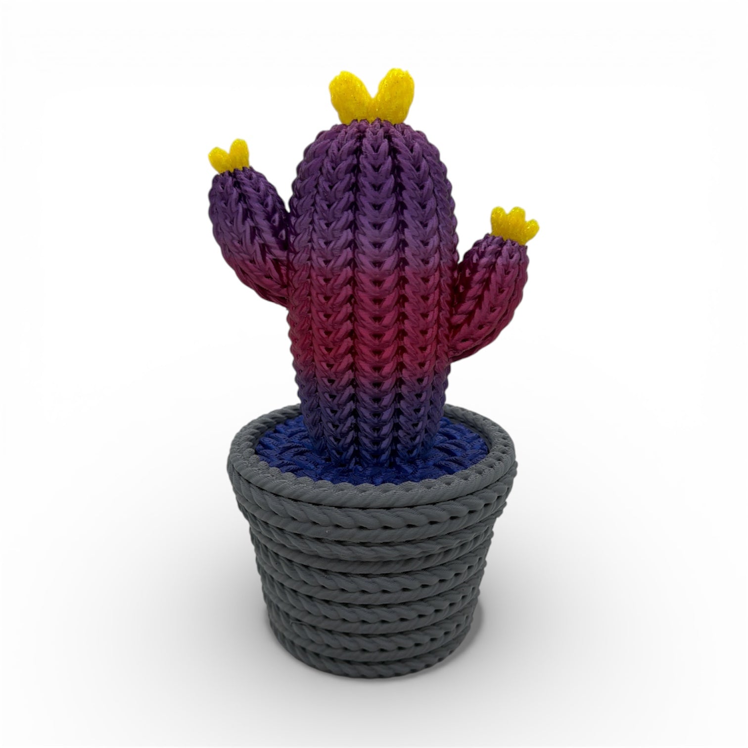 Knitted Cactus Desktop Decor – Decorative Desk & Shelf Accent