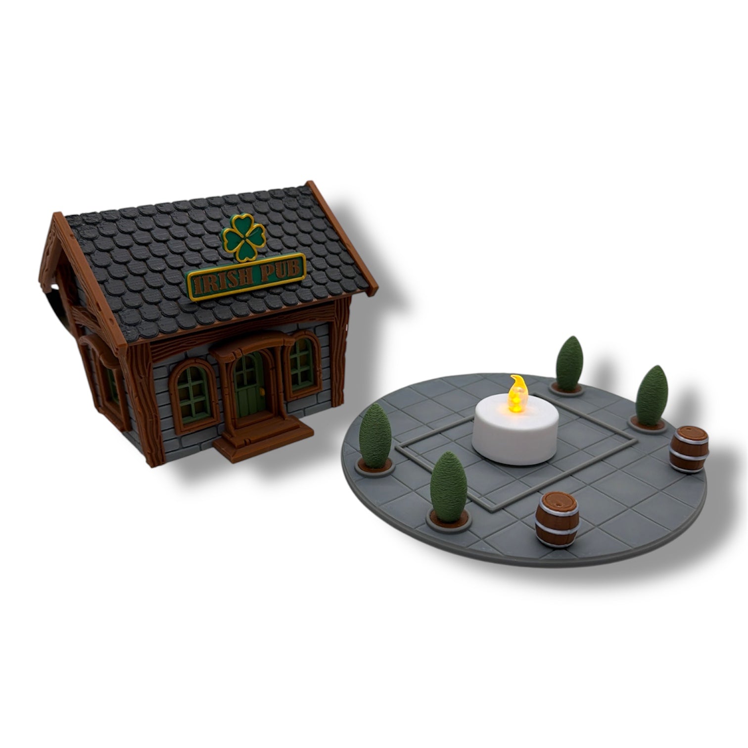 Irish Pub Tea Light House - St. Patrick's Collection - Holiday Decor