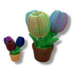 Knitted Tulip Flowers – Floral Desk Top Decor