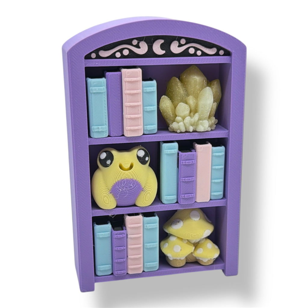 📚 Mini Book Nook Fidget Clicker – Bookshelf fidgets and Desk top Decor
