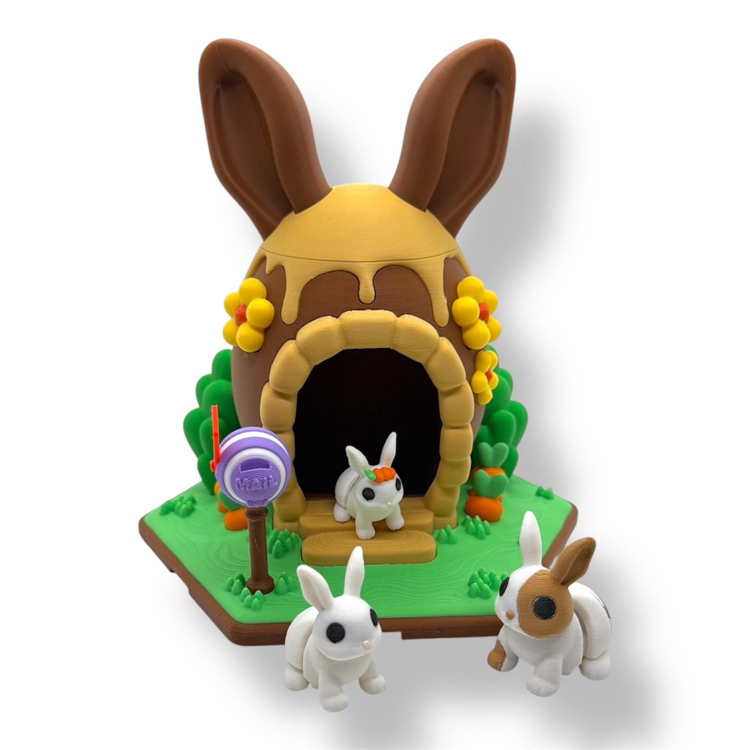 Chocolate Bunny Burrow House - Koza Konnect Easter Series Decor Collectable
