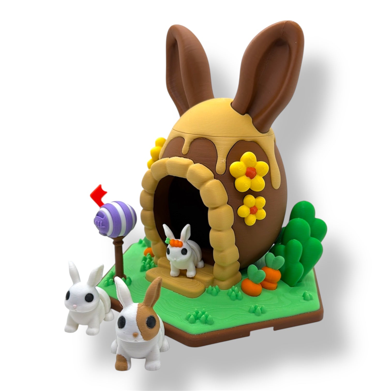Chocolate Bunny Burrow House - Koza Konnect Easter Series Decor Collectable