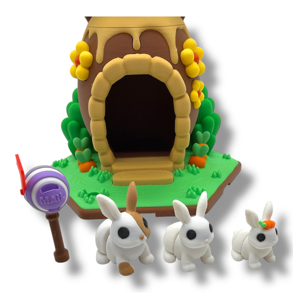 Chocolate Bunny Burrow House - Koza Konnect Easter Series Decor Collectable