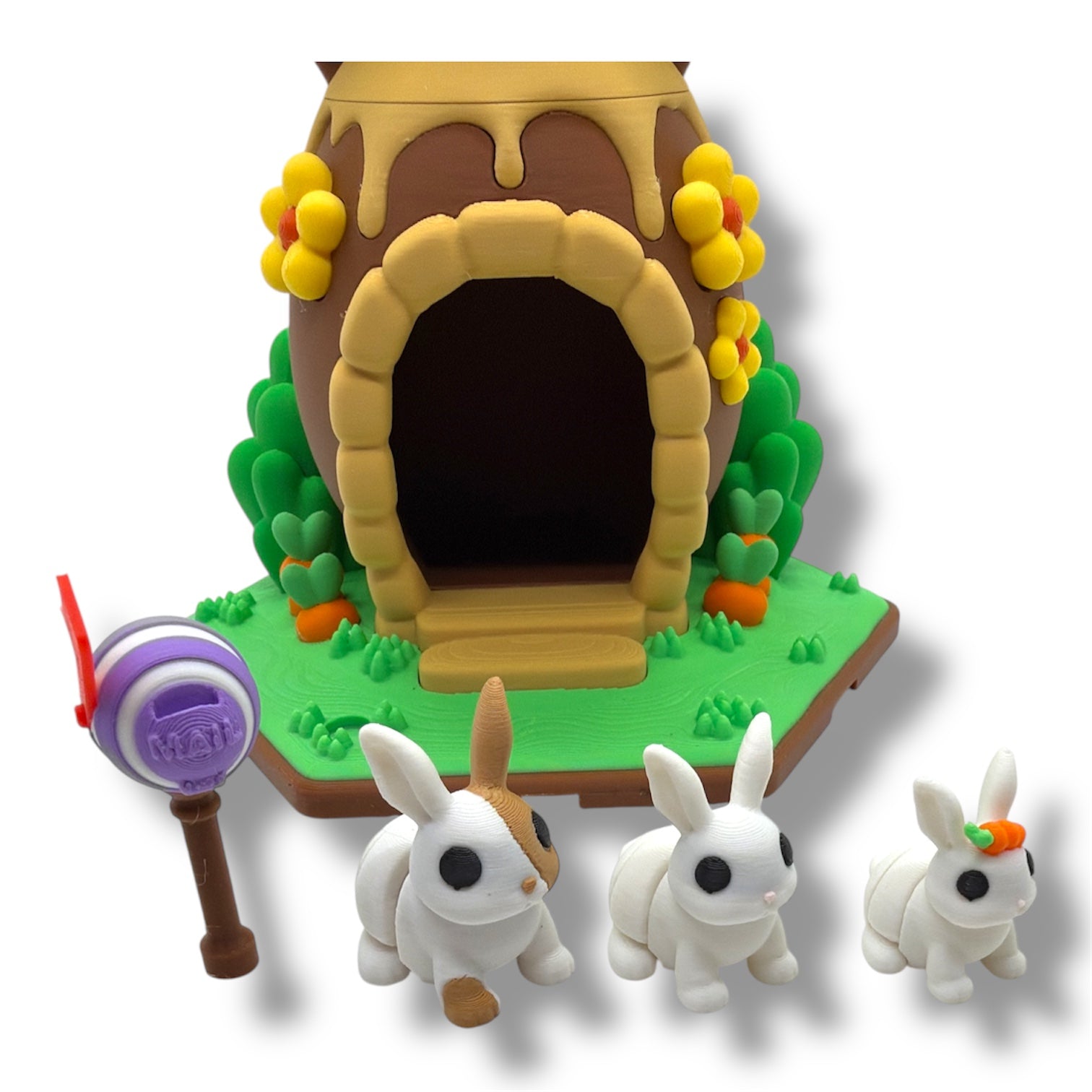 Chocolate Bunny Burrow House - Koza Konnect Easter Series Decor Collectable