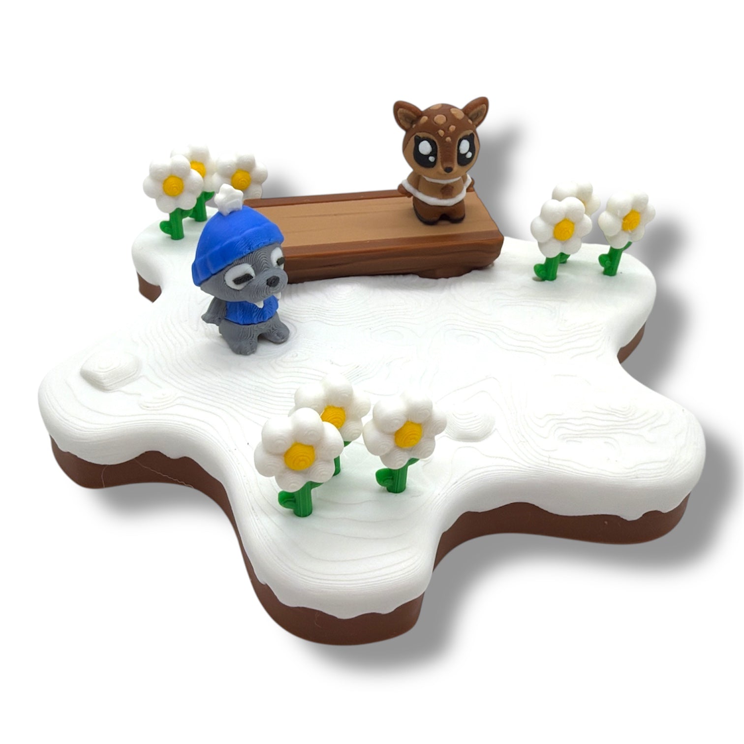 Star Block Winter Woodland Friends Scene - Modular Collectible Set Desk Decor