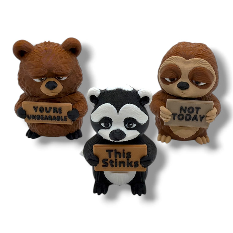 Animals with Attitude – Sarcastic Desk-Pet Collection – main product view