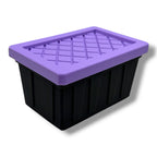 Mini Storage Totes with Lid – Compact Desk Organizer Bins (4.75” x 3.25” x 2.75”) | Colorful Small Storage Containers for Office, Crafts & Home Organization