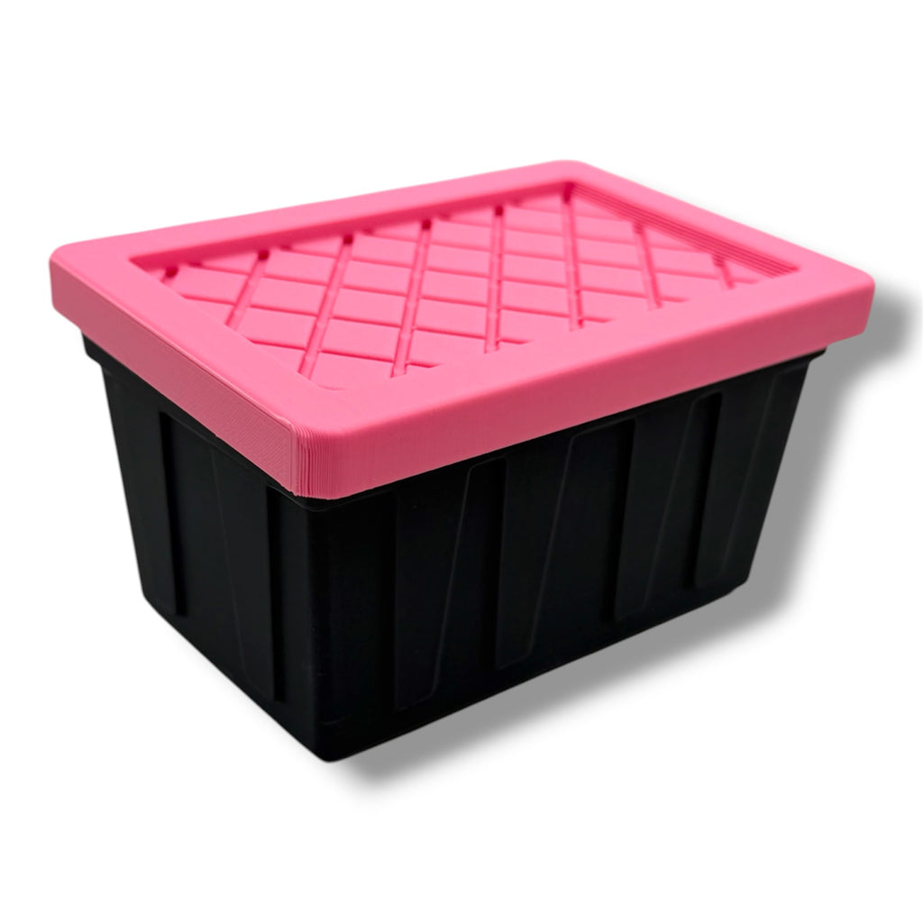 Mini Storage Totes with Lid – Compact Desk Organizer Bins (4.75” x 3.25” x 2.75”) | Colorful Small Storage Containers for Office, Crafts & Home Organization