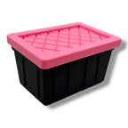 Mini Storage Totes with Lid – Compact Desk Organizer Bins (4.75” x 3.25” x 2.75”) | Colorful Small Storage Containers for Office, Crafts & Home Organization