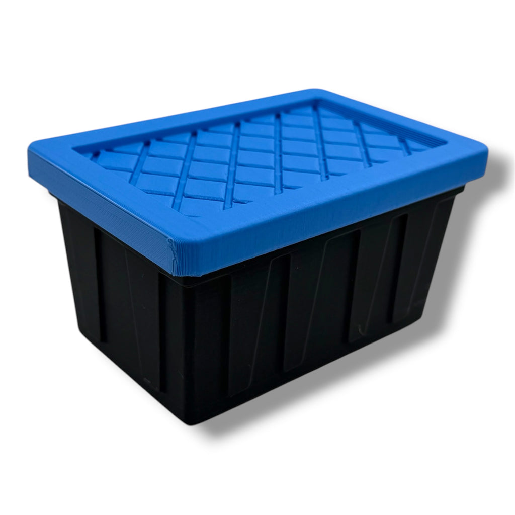 Mini Storage Totes with Lid – Compact Desk Organizer Bins (4.75” x 3.25” x 2.75”) | Colorful Small Storage Containers for Office, Crafts & Home Organization
