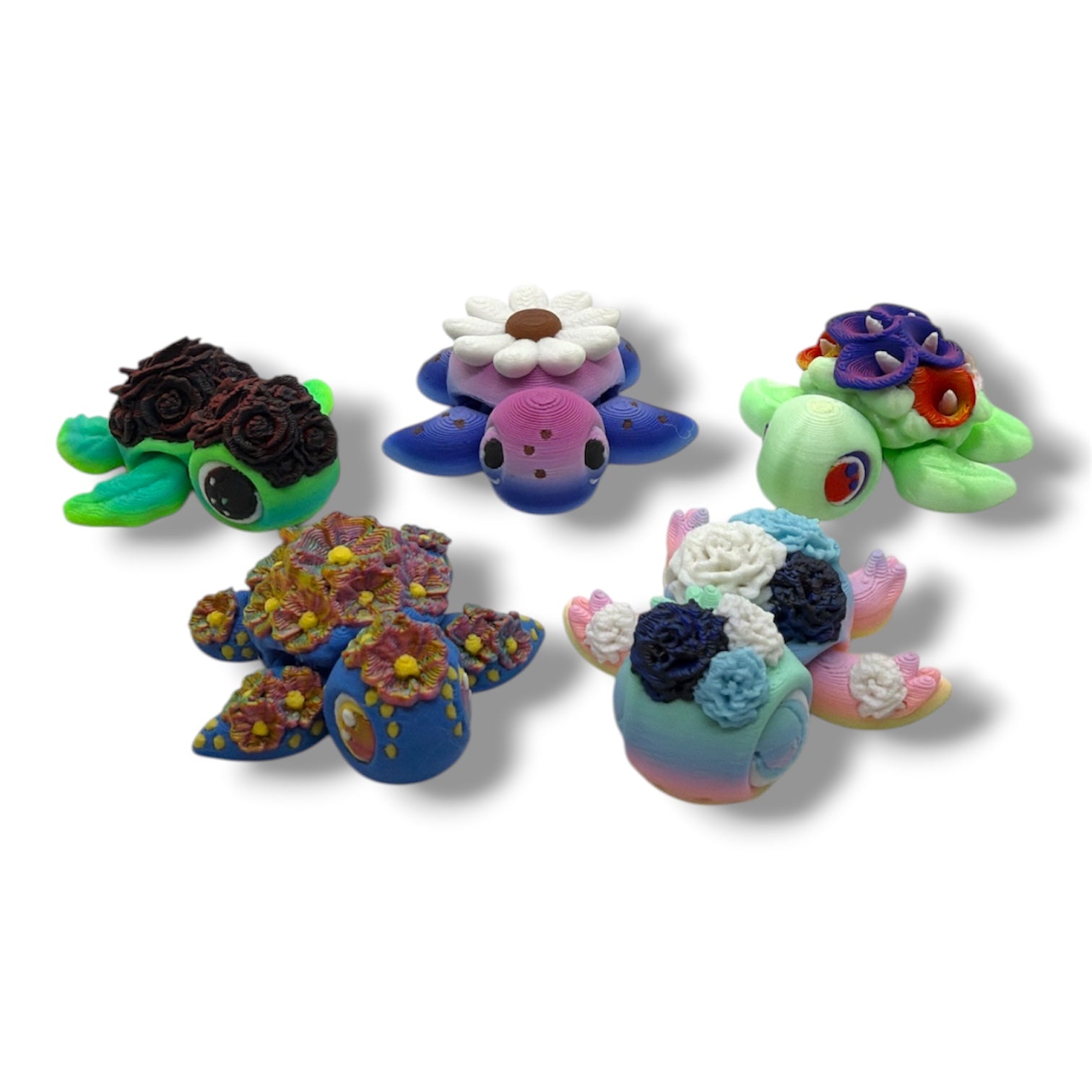 5 Pack of Pocket Pals - Mini 3d Printed Articulated Figurines