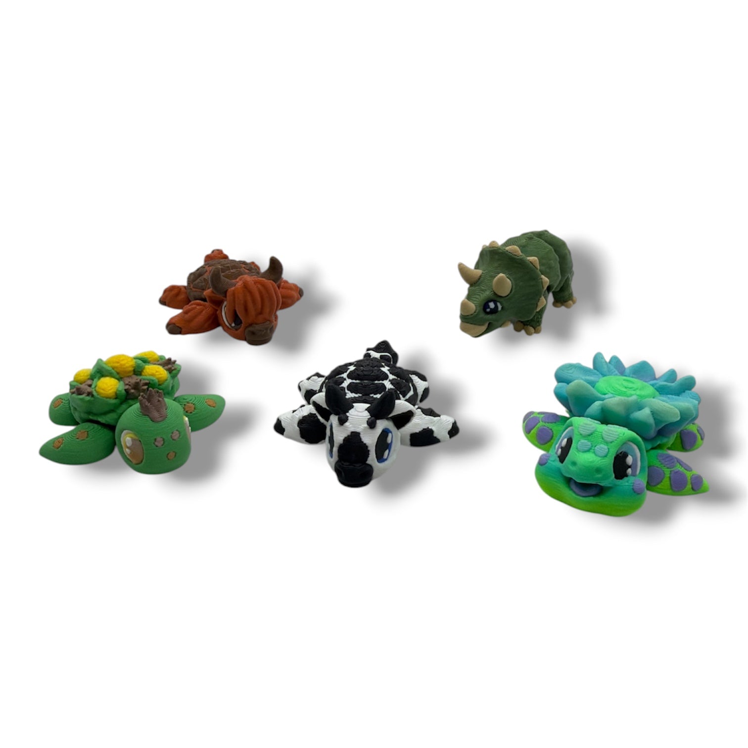 5 Pack of Pocket Pals - Mini 3d Printed Articulated Figurines