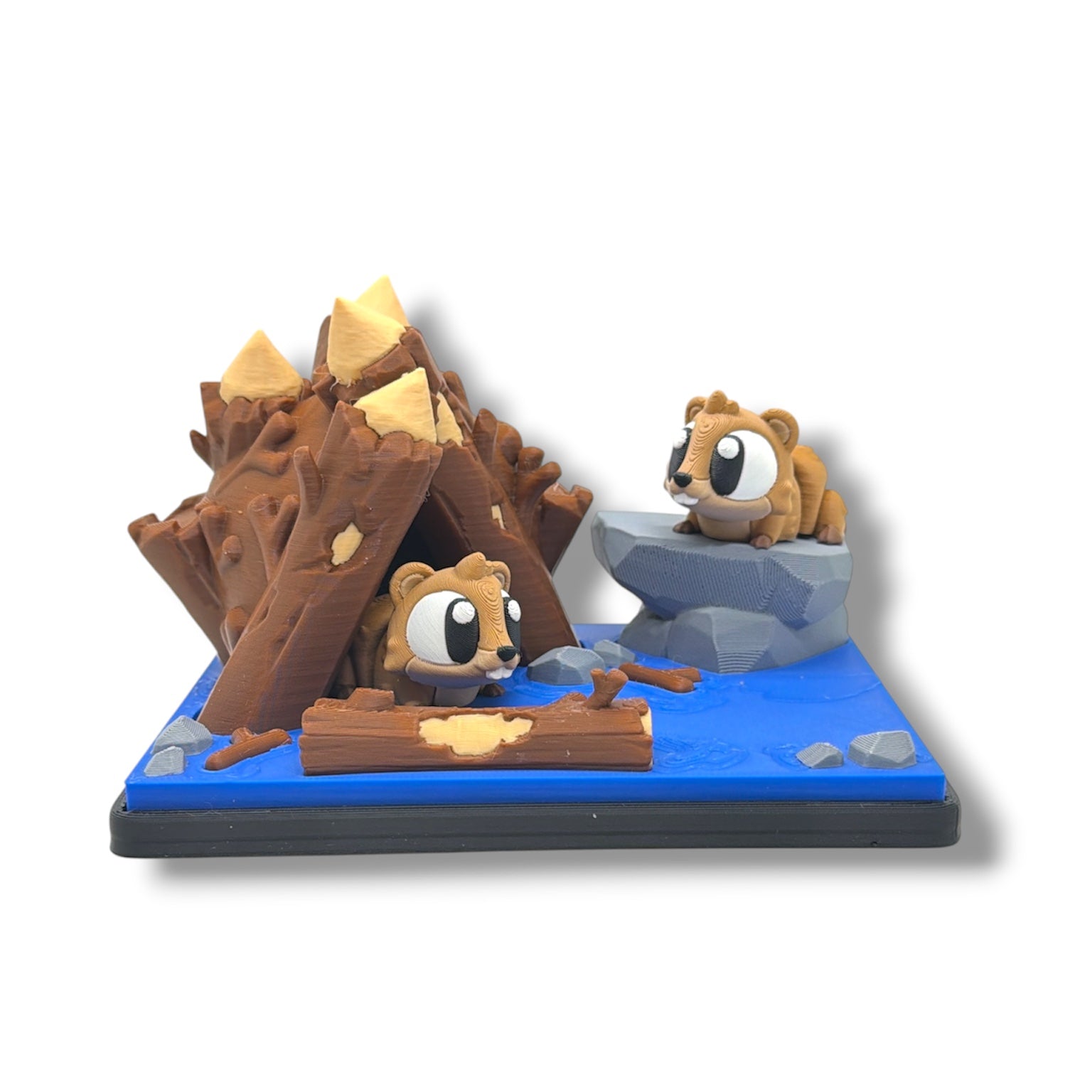Adorable Beaver Hideout Adventure Set - Desktop Decor Scene Diorama