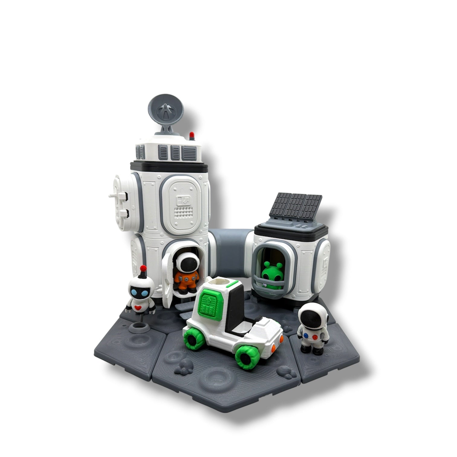 Moon Base Modular Space Station Set - Koza Konnect Modular Space Series Decor Collectable