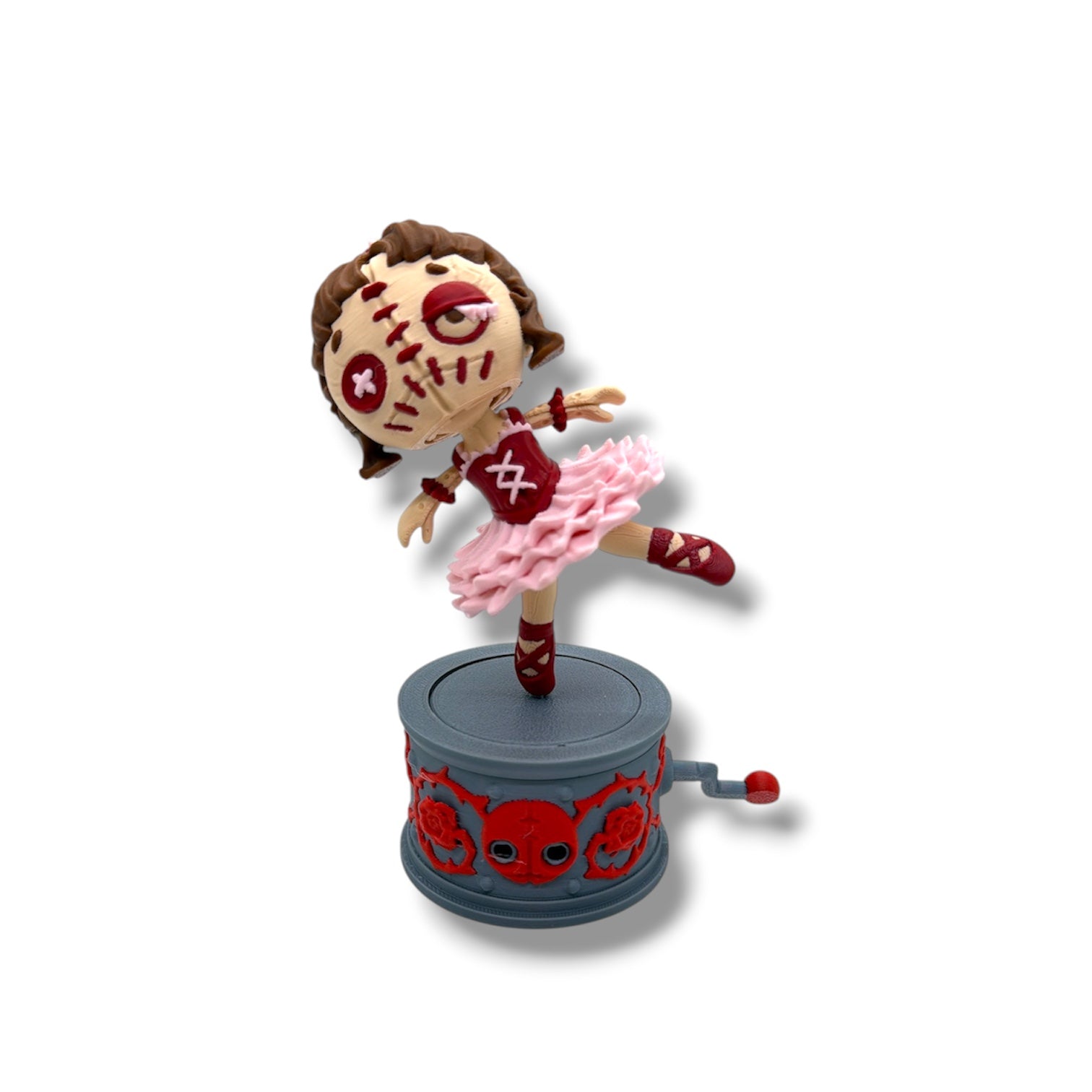 Creepy Ballerina Music Box Doll – 6" Collectible Desk Decor