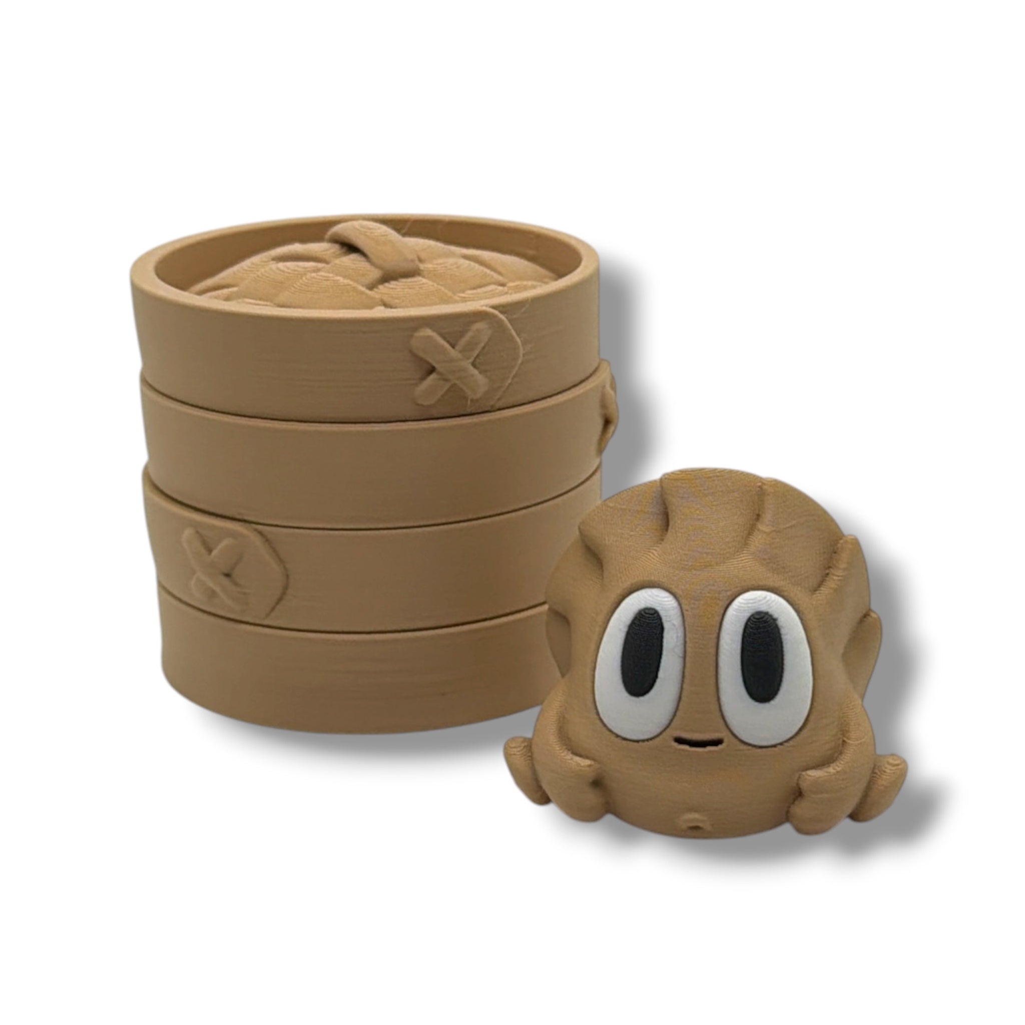 Blob Dim Sum Dumplings in Steamer Basket | Cute Collectibles | 5 Styles Available | Desktop Decor