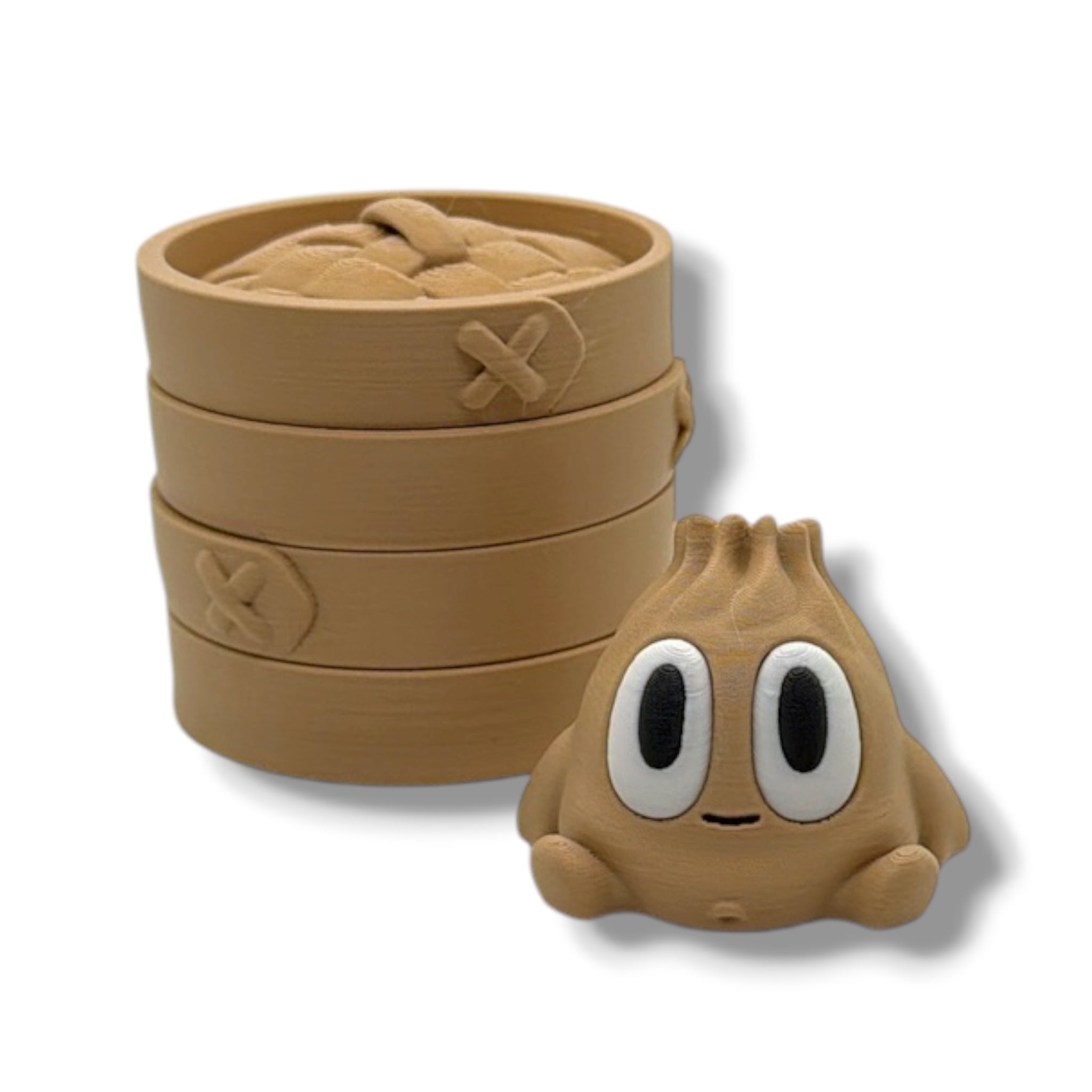 Blob Dim Sum Dumplings in Steamer Basket | Cute Collectibles | 5 Styles Available | Desktop Decor