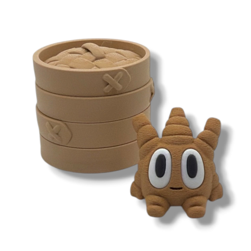 Blob Dim Sum Dumplings in Steamer Basket | Cute Collectibles | 5 Styles Available | Desktop Decor