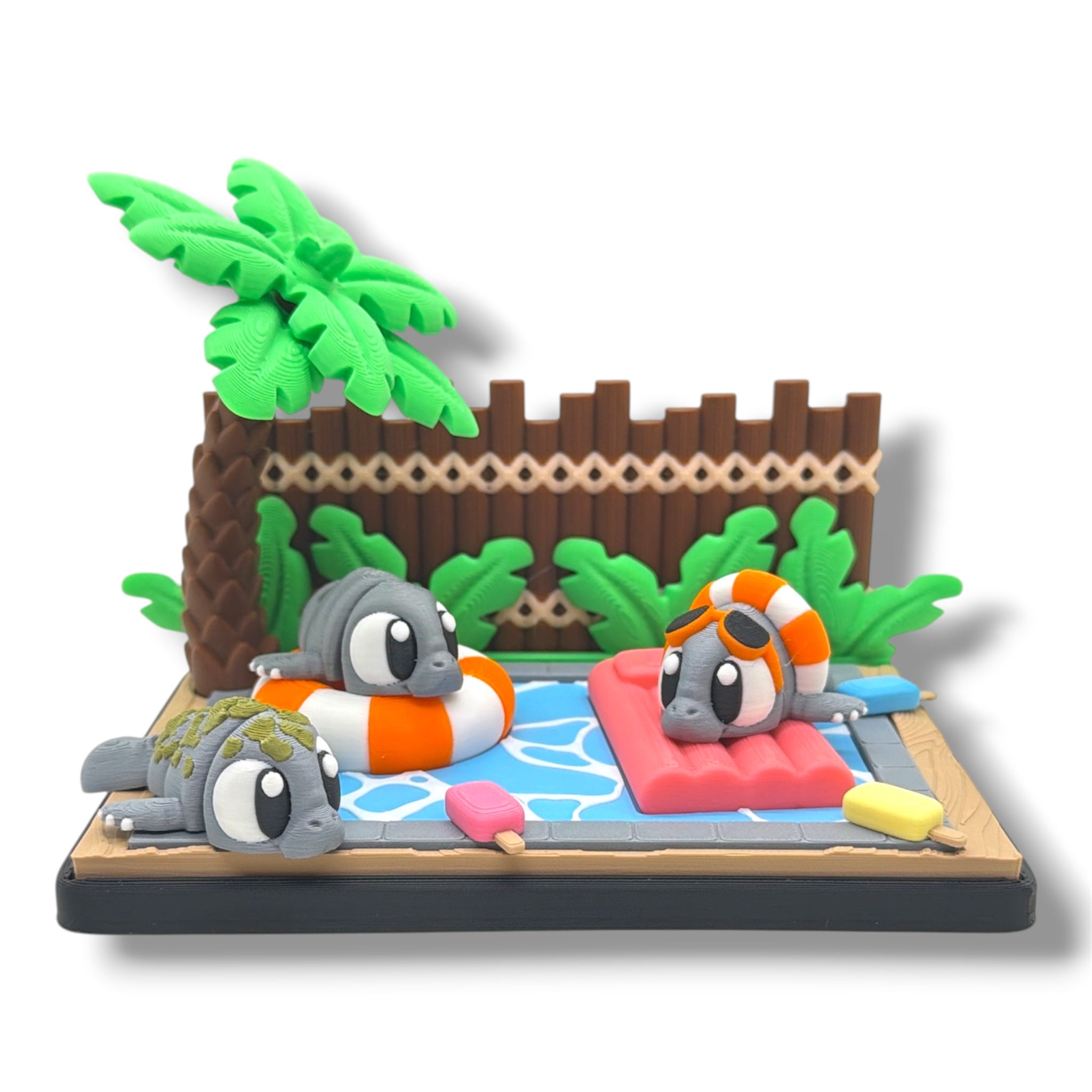 Manatee Pool Party – Mini Pool Playset - Desk Decor