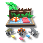Manatee Pool Party – Mini Pool Playset - Desk Decor