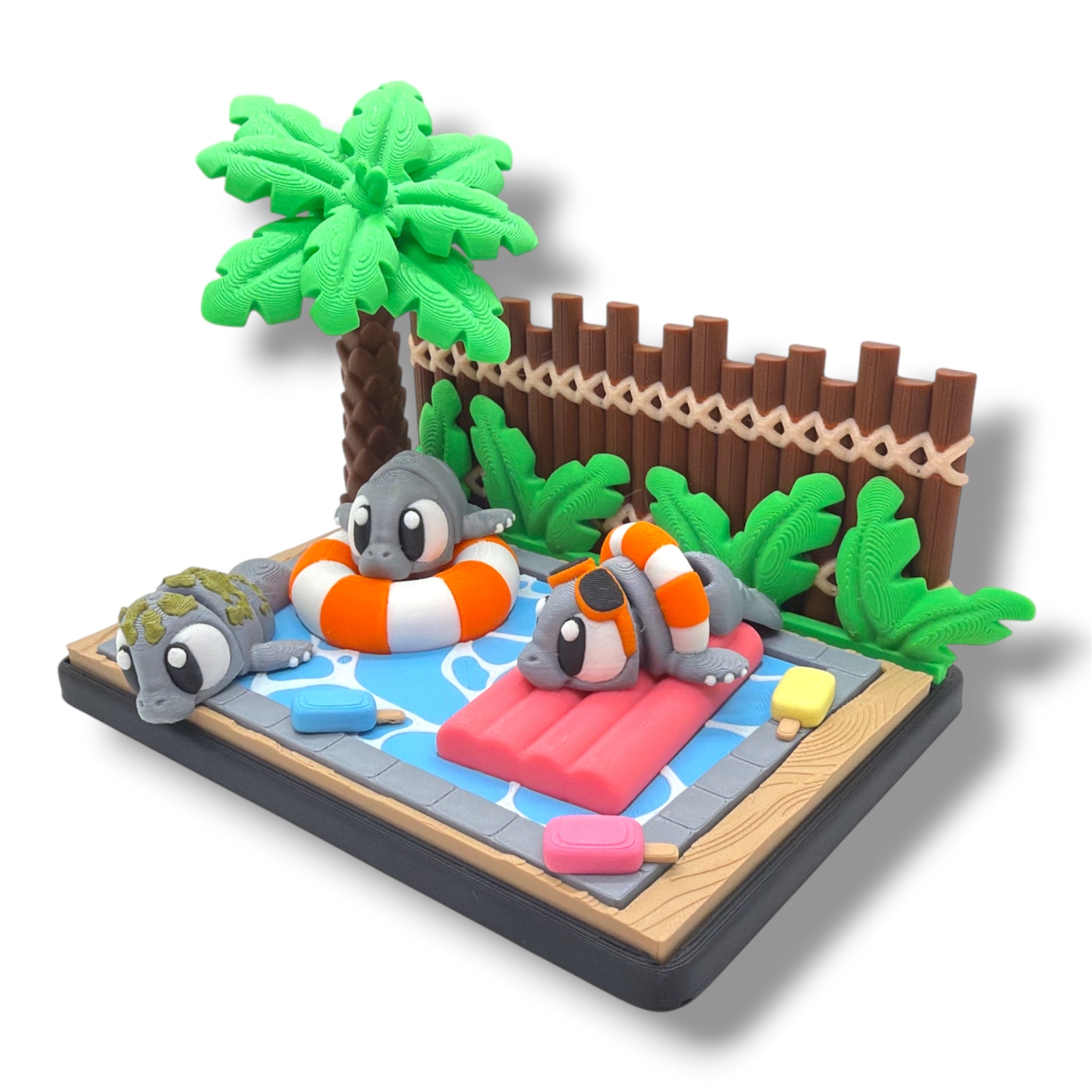 Manatee Pool Party – Mini Pool Playset - Desk Decor