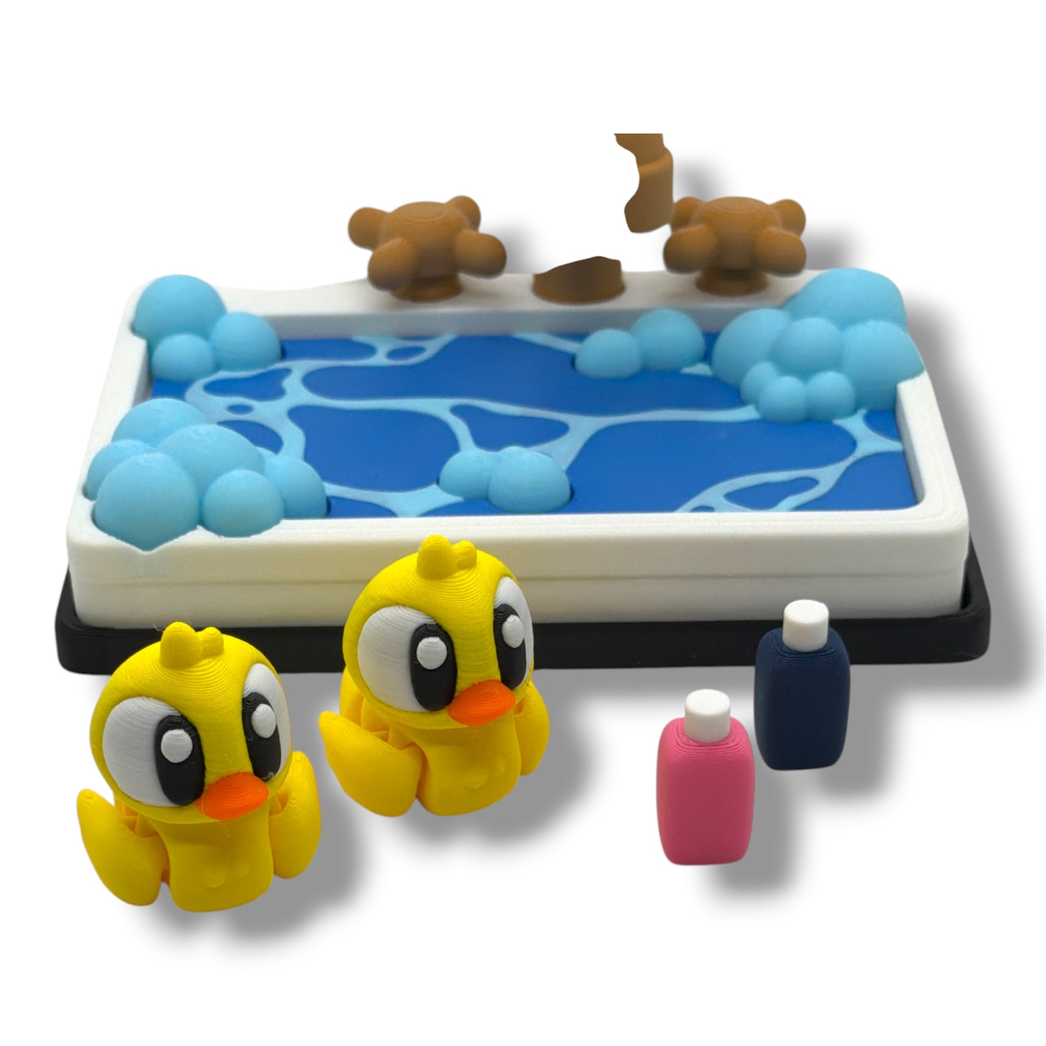 Adorable Rubber Duck Bathtub Scene - Table Top Duckie Decor