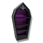 8.75" Halloween Coffin Curio Shelf – Micro Gothic Display Set