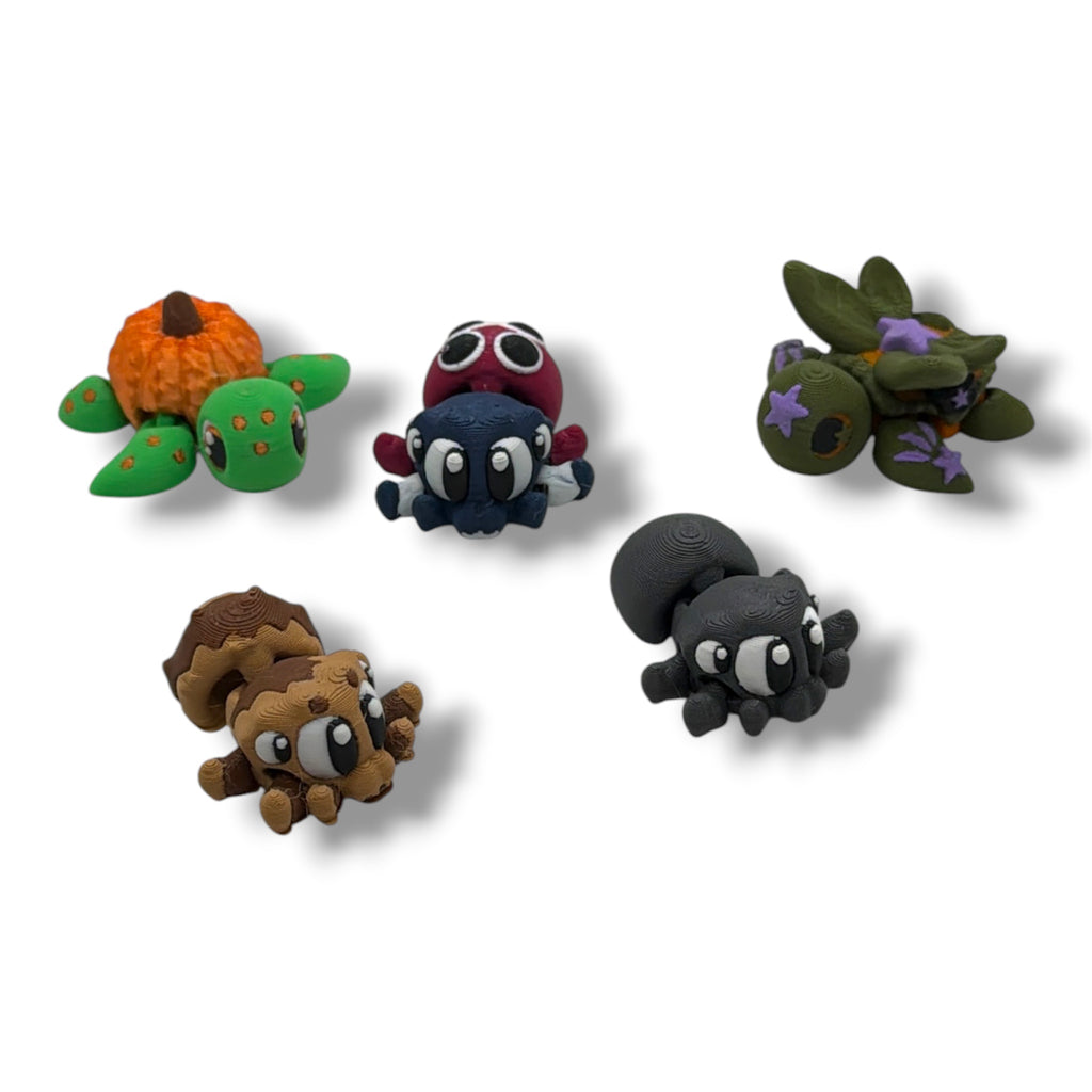 5 Pack of Pocket Pals - Mini 3d Printed Articulated Figurines