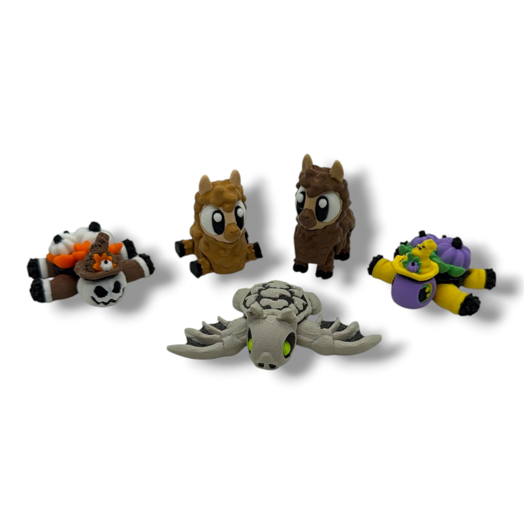 5 Pack of Pocket Pals - Mini 3d Printed Articulated Figurines